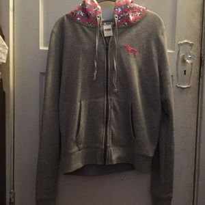 PINK Victoria’s Secret Chevron Zip Up Hoodie